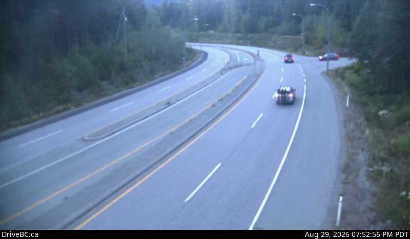 DriveBC webcam: Daisy Lake — North on Highway 99 (Sea to Sky Highway)
