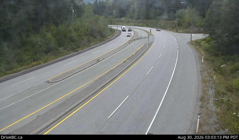 DriveBC webcam: Daisy Lake — North on Highway 99 (Sea to Sky Highway)
