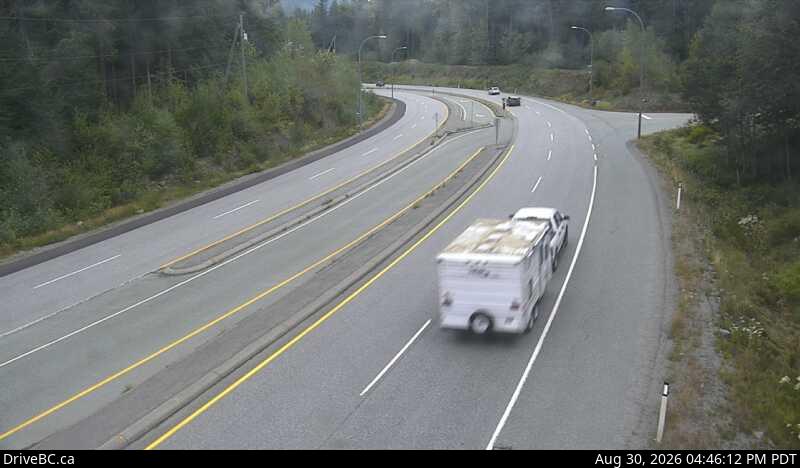 DriveBC webcam: Daisy Lake — North on Highway 99 (Sea to Sky Highway)