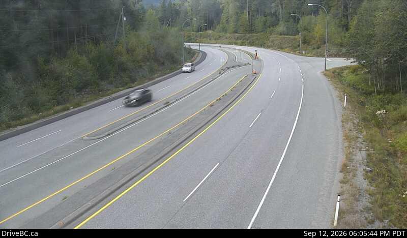 Live DriveBC webcam: Daisy Lake — North on Highway 99 (Sea to Sky)