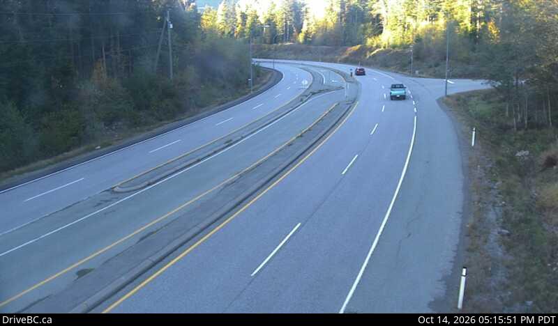 Live DriveBC webcam: Daisy Lake — North on Highway 99 (Sea to Sky)