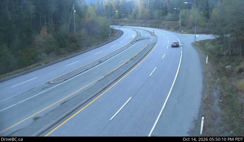 DriveBC webcam: Daisy Lake — North on Highway 99 (Sea to Sky Highway)