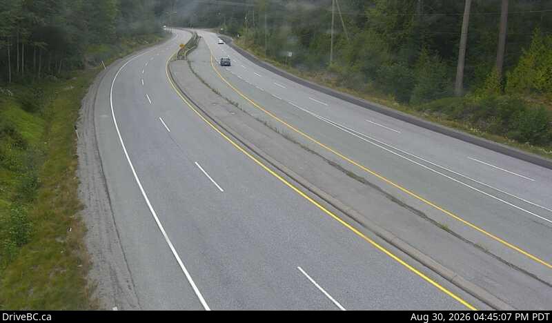 DriveBC webcam: Daisy Lake — South on Highway 99 (Sea to Sky Highway)