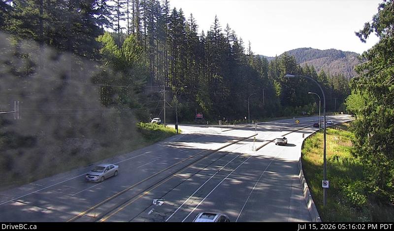 Live DriveBC webcam: Brew Creek — North on Highway 99 (Sea to Sky)