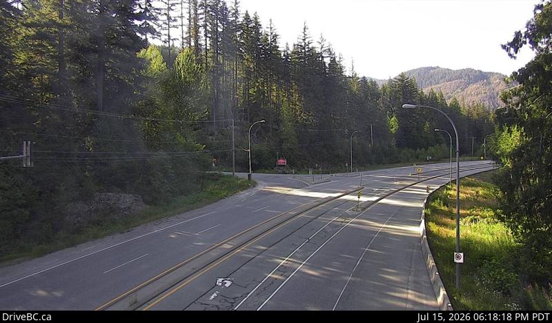 DriveBC webcam: Brew Creek — North on Highway 99 (Sea to Sky Highway)