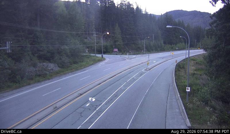 DriveBC webcam: Brew Creek — North on Highway 99 (Sea to Sky Highway)