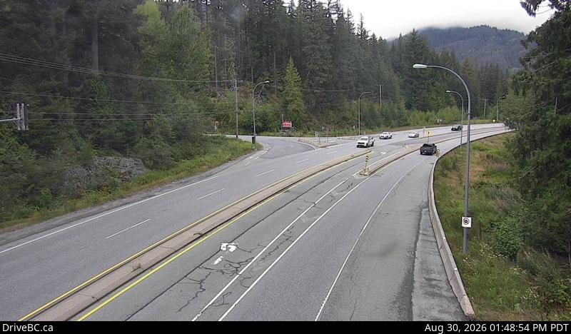 Live DriveBC webcam: Brew Creek — North on Highway 99 (Sea to Sky)