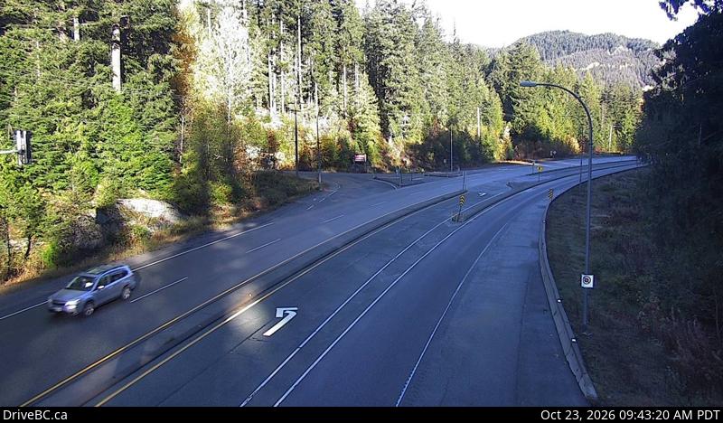 Live DriveBC webcam: Brew Creek — North on Highway 99 (Sea to Sky)