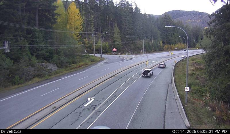 Live DriveBC webcam: Brew Creek — North on Highway 99 (Sea to Sky)