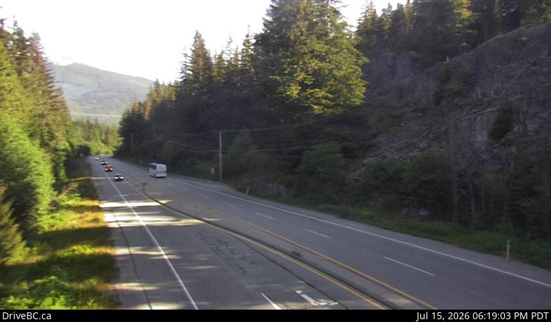 DriveBC webcam: Brew Creek — South on Highway 99 (Sea to Sky Highway)