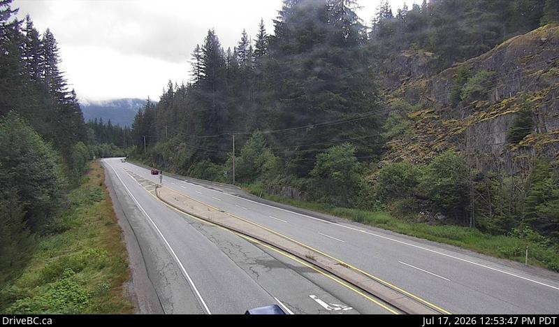DriveBC webcam: Brew Creek — South on Highway 99 (Sea to Sky Highway)