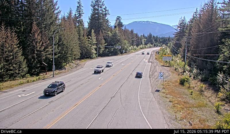 Live DriveBC webcam: Function Junction (Whistler) — South on Highway 99 (Sea to Sky)