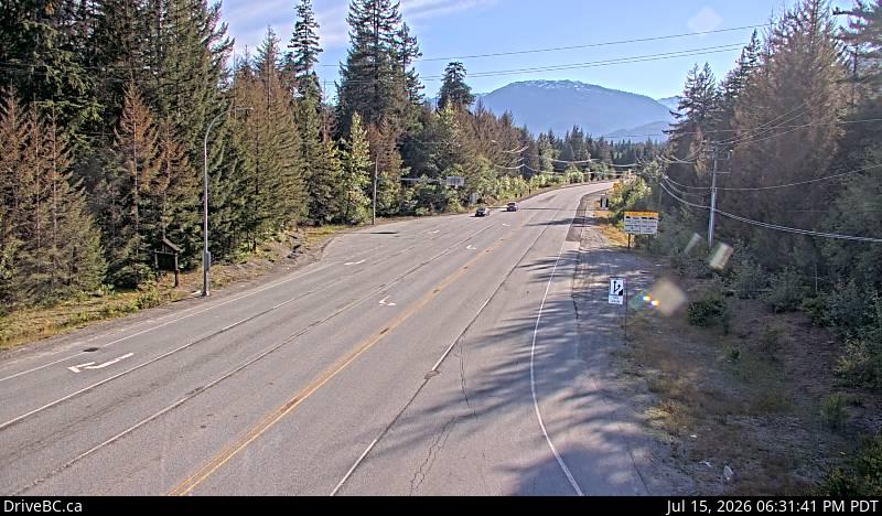 DriveBC webcam: Function Junction (Whistler) — South on Highway 99 (Sea to Sky Highway)