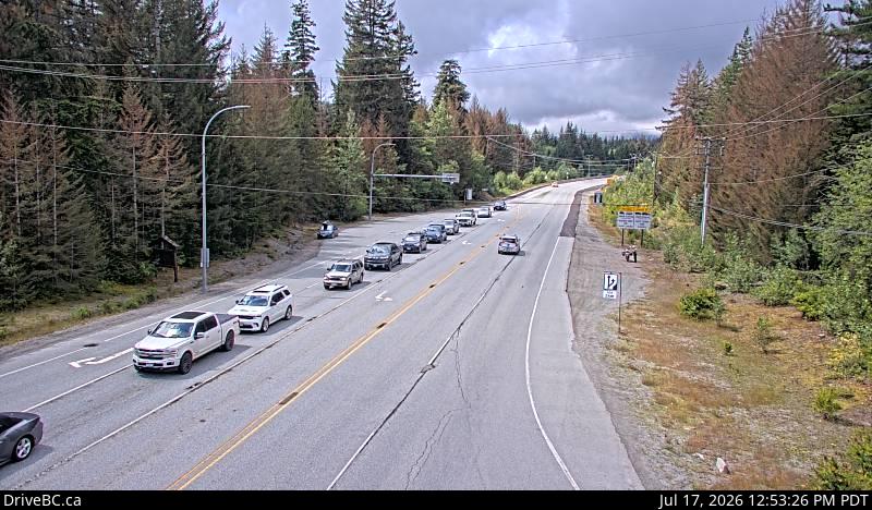 DriveBC webcam: Function Junction (Whistler) — South on Highway 99 (Sea to Sky Highway)
