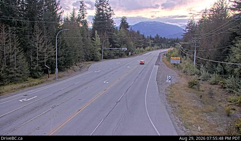 DriveBC webcam: Function Junction (Whistler) — South on Highway 99 (Sea to Sky Highway)
