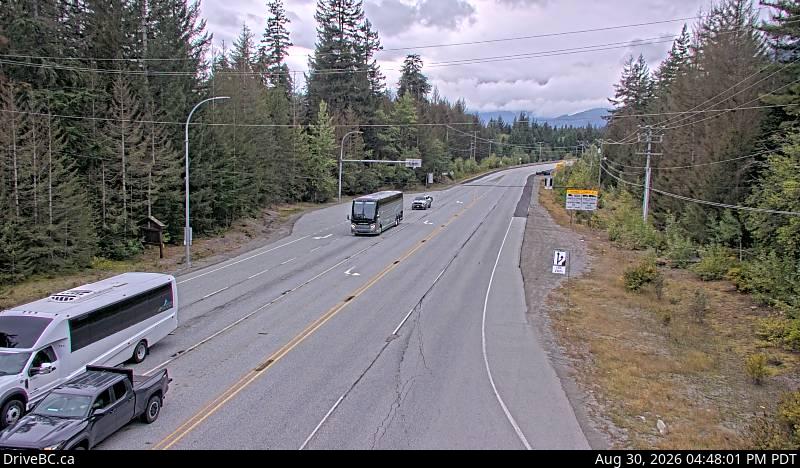 DriveBC webcam: Function Junction (Whistler) — South on Highway 99 (Sea to Sky Highway)