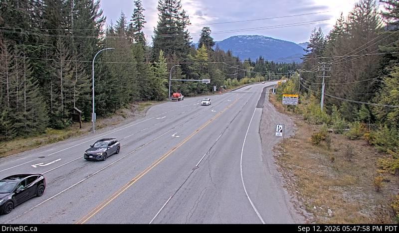 Live DriveBC webcam: Function Junction (Whistler) — South on Highway 99 (Sea to Sky)