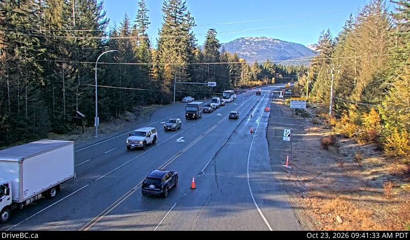 Live DriveBC webcam: Function Junction (Whistler) — South on Highway 99 (Sea to Sky)