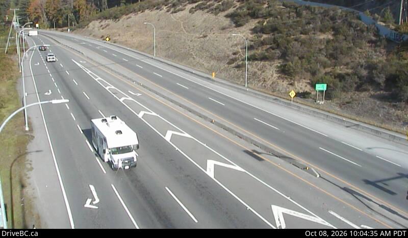 DriveBC webcam: West Shore Parkway — Northbound on Highway 1 (Malahat)