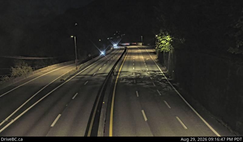 DriveBC webcam: Lions Bay — North on Highway 99 (Sea to Sky Highway)