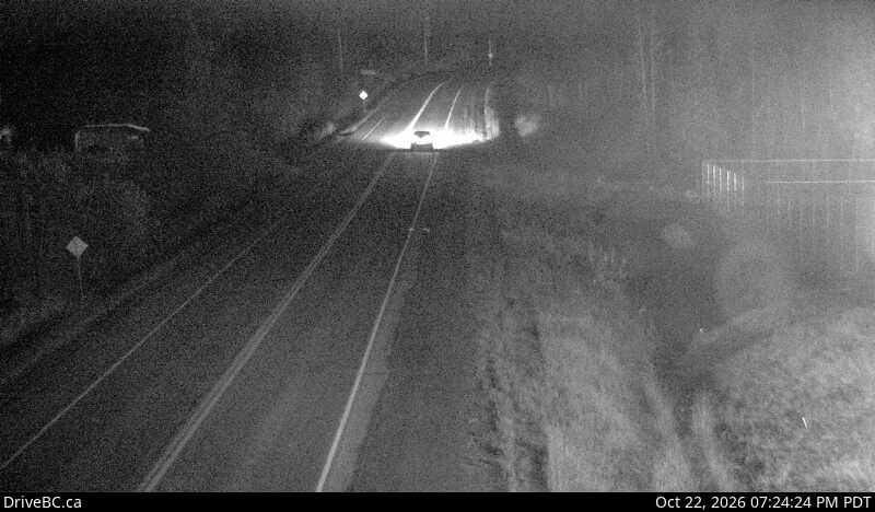 DriveBC camera: Highway 16 at Beaver Road in Witset, looking north.