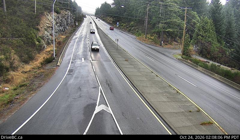 DriveBC webcam: Malahat Drive — North on Highway 1 (Malahat)