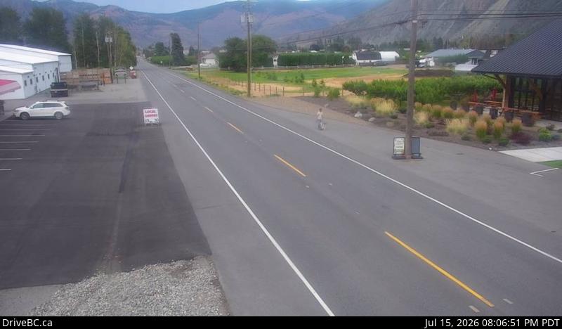 DriveBC webcam: Keremeos — East on Highway 3 (Hope-Princeton)