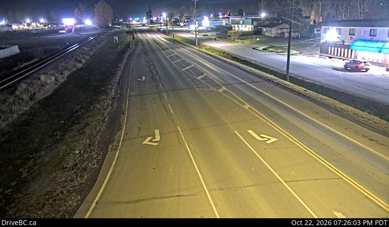 DriveBC camera: Highway 16 at North Nadina Avenue in Houston, looking east.