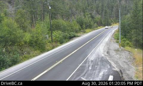 Live DriveBC webcam: Bromley Rock — West on Highway 3 (Hope-Princeton)