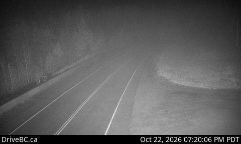DriveBC camera: Highway 16 at West Twin Creek, looking east.