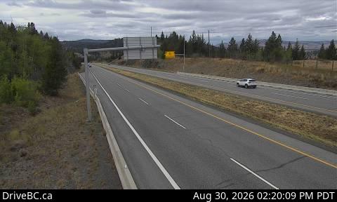 DriveBC webcam: Pothole Lake — Westbound on Highway 97C (Okanagan Connector)