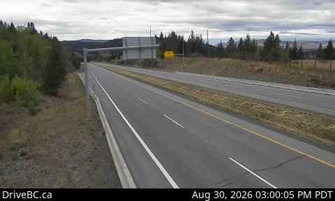 DriveBC webcam: Pothole Lake — Westbound on Highway 97C (Okanagan Connector)