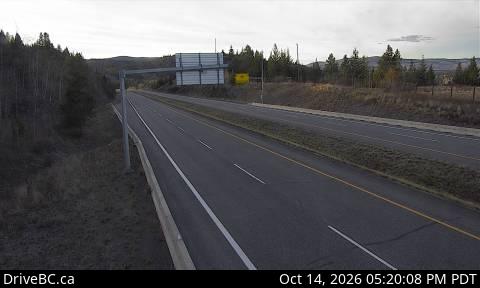 Live DriveBC webcam: Pothole Lake — Westbound on Highway 97C (Okanagan Connector)