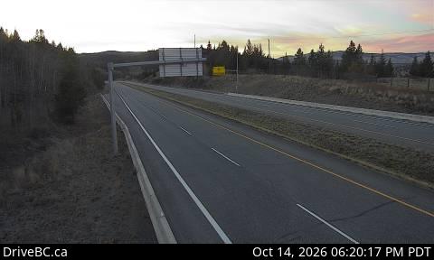 DriveBC webcam: Pothole Lake — Westbound on Highway 97C (Okanagan Connector)