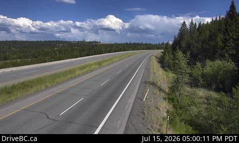 Live DriveBC webcam: Pothole Lake — Eastbound on Highway 97C (Okanagan Connector)