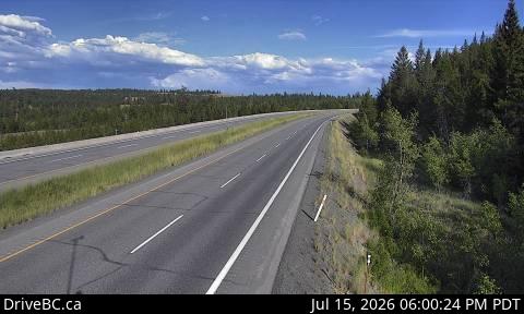 DriveBC webcam: Pothole Lake — Eastbound on Highway 97C (Okanagan Connector)