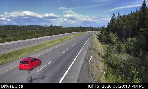 DriveBC webcam: Pothole Lake — Eastbound on Highway 97C (Okanagan Connector)
