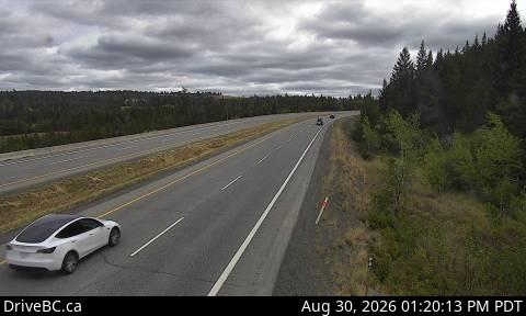 Live DriveBC webcam: Pothole Lake — Eastbound on Highway 97C (Okanagan Connector)