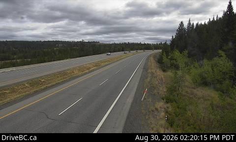 DriveBC webcam: Pothole Lake — Eastbound on Highway 97C (Okanagan Connector)