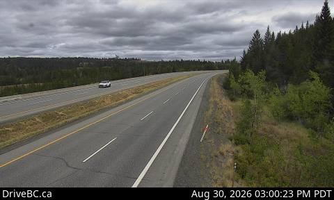 DriveBC webcam: Pothole Lake — Eastbound on Highway 97C (Okanagan Connector)