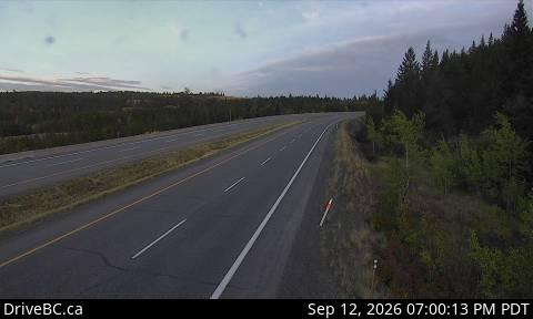 Live DriveBC webcam: Pothole Lake — Eastbound on Highway 97C (Okanagan Connector)