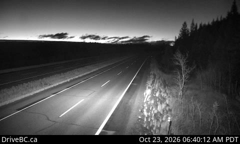 Live DriveBC webcam: Pothole Lake — Eastbound on Highway 97C (Okanagan Connector)