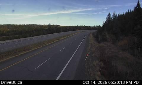 Live DriveBC webcam: Pothole Lake — Eastbound on Highway 97C (Okanagan Connector)