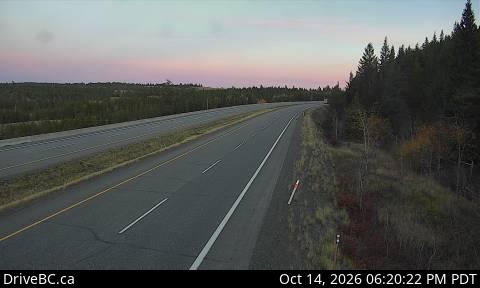 DriveBC webcam: Pothole Lake — Eastbound on Highway 97C (Okanagan Connector)
