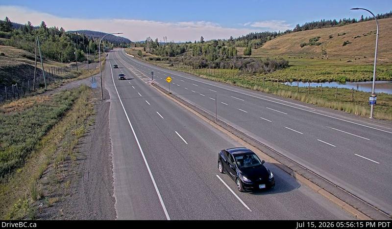 Live DriveBC webcam: Aspen Grove — North on Highway 97C (Okanagan Connector)