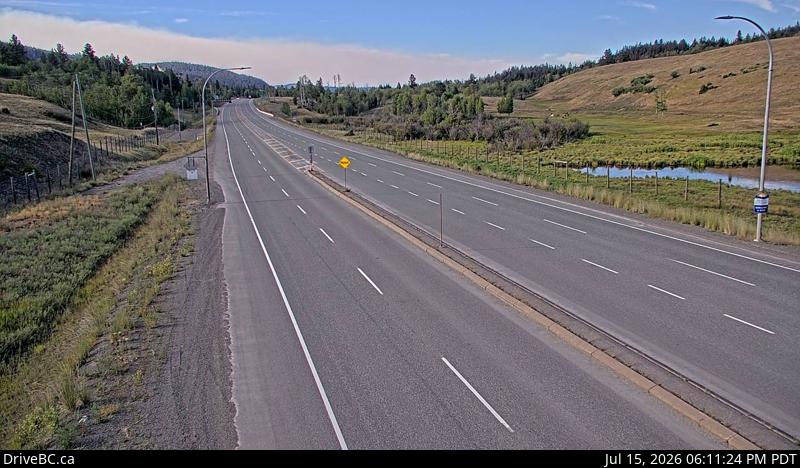 DriveBC webcam: Aspen Grove — North on Highway 97C (Okanagan Connector)