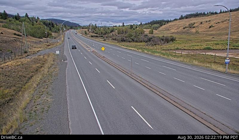 DriveBC webcam: Aspen Grove — North on Highway 97C (Okanagan Connector)