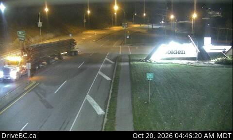 DriveBC webcam: Golden — Eastbound on Highway 1 (Kicking Horse Pass)
