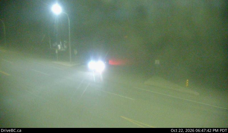 DriveBC camera: Highway 97 at Salmon Valley Road north of Prince George, looking east.