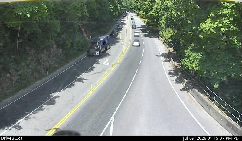 DriveBC webcam: Goldstream Park on Highway 1 (Malahat)